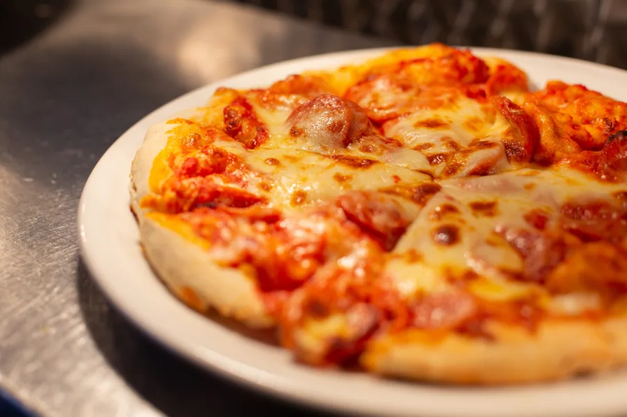 Pizza from the Wonder World Glasgow cafe