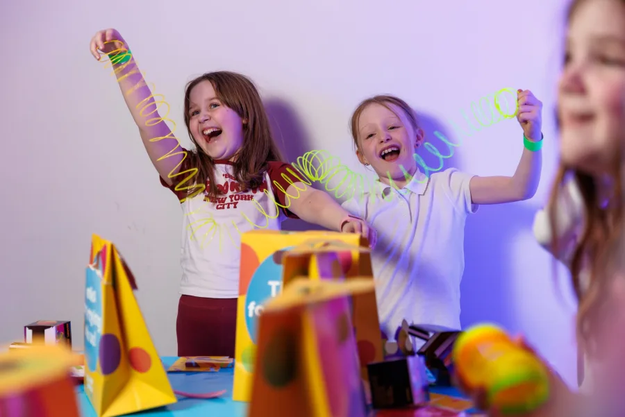 Children celebrating a party at Wonder World Glasgow
